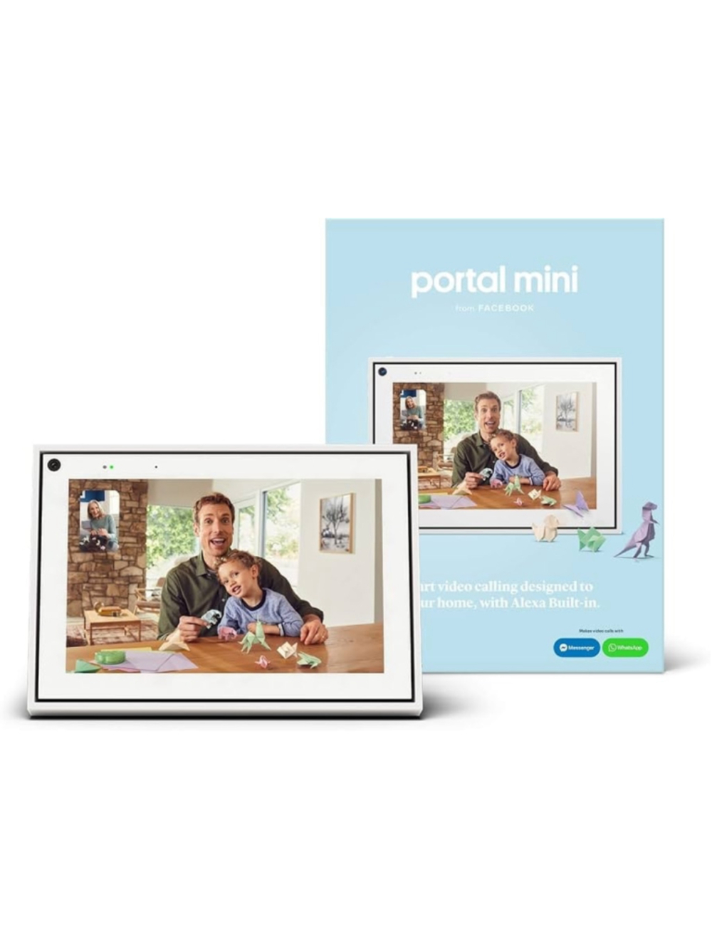 New Facebook Portal Mini - Smart Video Calling 8” Touch Screen Display with Alex